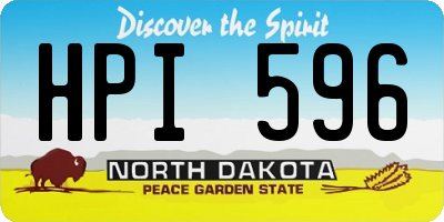 ND license plate HPI596