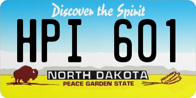 ND license plate HPI601