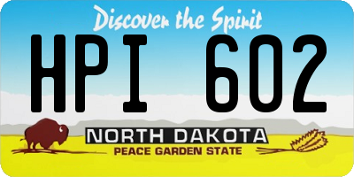 ND license plate HPI602