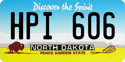 ND license plate HPI606
