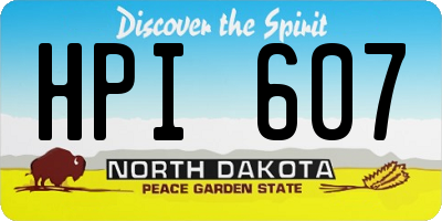 ND license plate HPI607