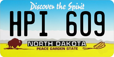 ND license plate HPI609
