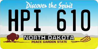 ND license plate HPI610