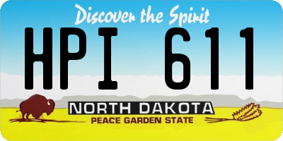 ND license plate HPI611