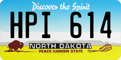 ND license plate HPI614
