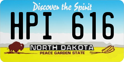 ND license plate HPI616