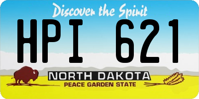 ND license plate HPI621