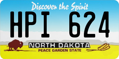 ND license plate HPI624