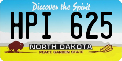 ND license plate HPI625
