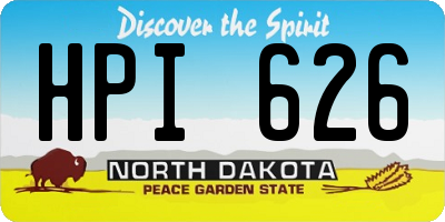 ND license plate HPI626