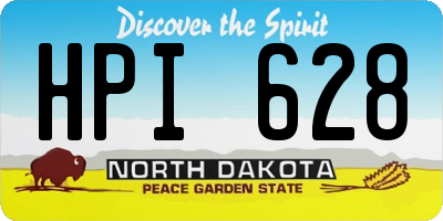 ND license plate HPI628