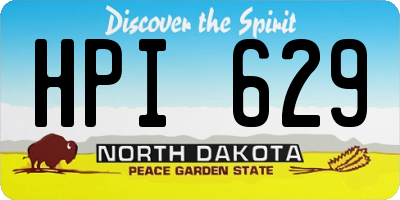 ND license plate HPI629