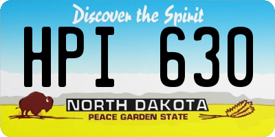 ND license plate HPI630