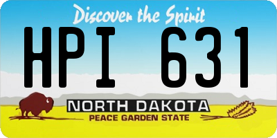 ND license plate HPI631