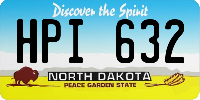 ND license plate HPI632