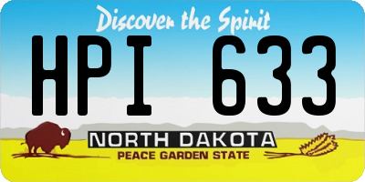 ND license plate HPI633