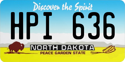ND license plate HPI636
