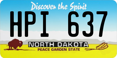 ND license plate HPI637