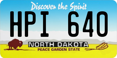 ND license plate HPI640