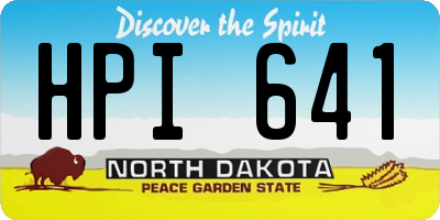 ND license plate HPI641