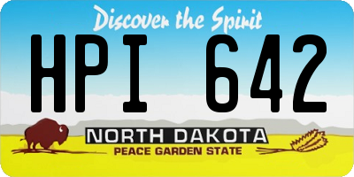ND license plate HPI642