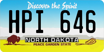 ND license plate HPI646