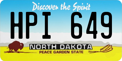 ND license plate HPI649
