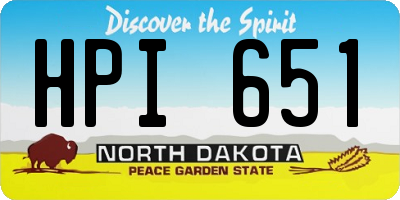 ND license plate HPI651