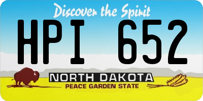 ND license plate HPI652