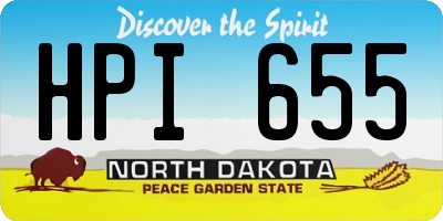 ND license plate HPI655