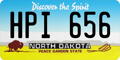 ND license plate HPI656