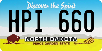 ND license plate HPI660