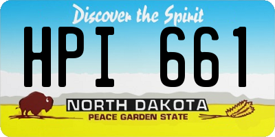 ND license plate HPI661