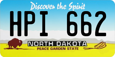 ND license plate HPI662