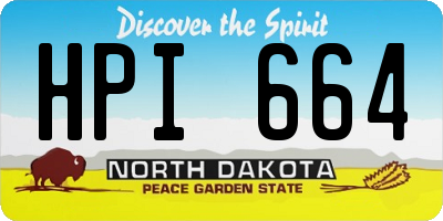 ND license plate HPI664