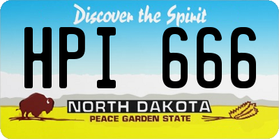 ND license plate HPI666