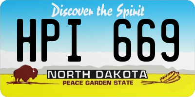 ND license plate HPI669
