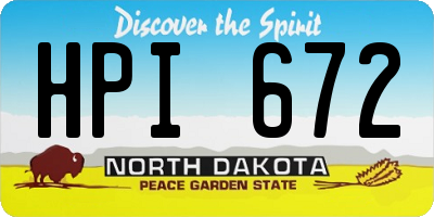 ND license plate HPI672