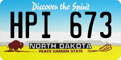 ND license plate HPI673
