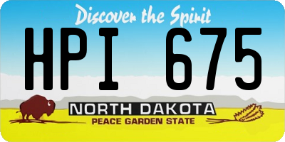 ND license plate HPI675