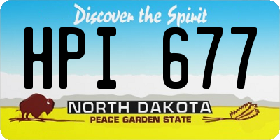 ND license plate HPI677