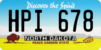 ND license plate HPI678