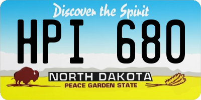 ND license plate HPI680