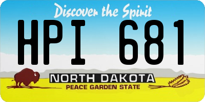ND license plate HPI681