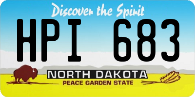 ND license plate HPI683