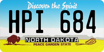 ND license plate HPI684