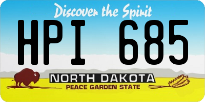 ND license plate HPI685