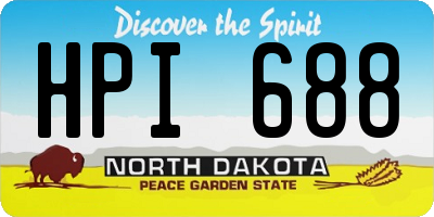 ND license plate HPI688