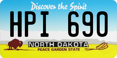 ND license plate HPI690