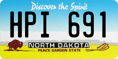 ND license plate HPI691